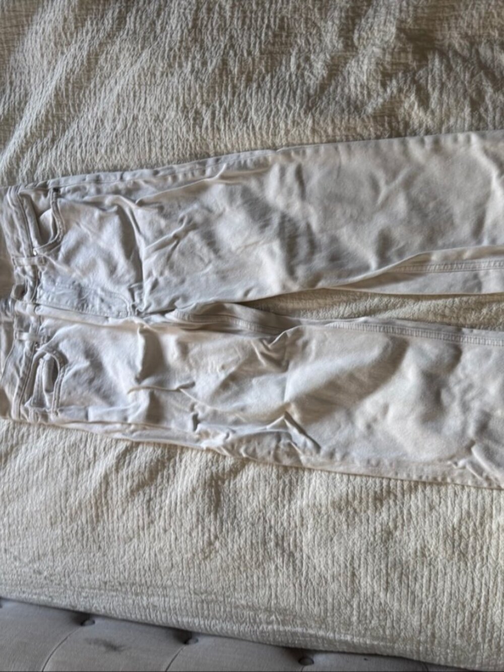 Anine Bing Sonya Jean Off White Size 25 - Picture 7 of 7